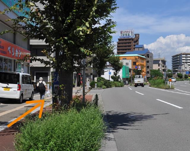 直進する道の様子