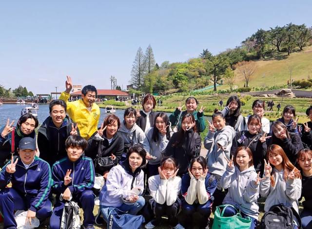 校外学習での集合写真