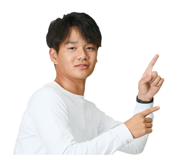 笑顔で話す学生の様子